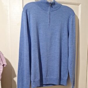 Nordstrom Mens Shop 100% Merino Wool 1/4 Zip Sweater